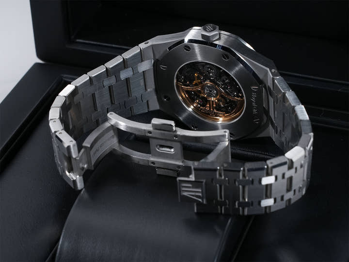 オーデマピゲ ロイヤルオーク ダブル バランスホイール オープンワーク Ref.15407ST.OO.1220ST.01 ステンレススチール スケルトン文字盤