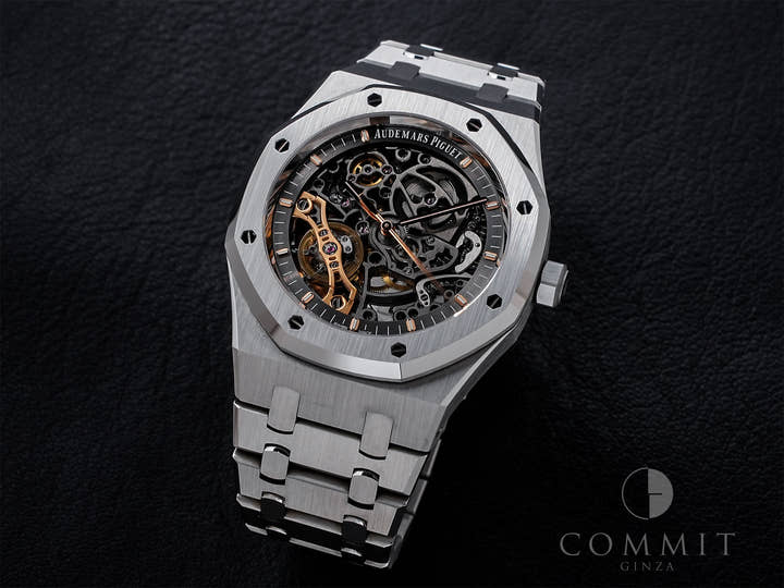 オーデマピゲ ロイヤルオーク ダブル バランスホイール オープンワーク Ref.15407ST.OO.1220ST.01 ステンレススチール スケルトン文字盤