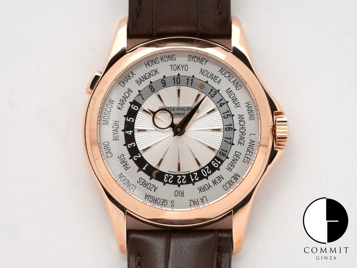 パテックフィリップ コンプリケーション ワールドタイム Ref.5130R-018 ローズゴールド シルバー文字盤