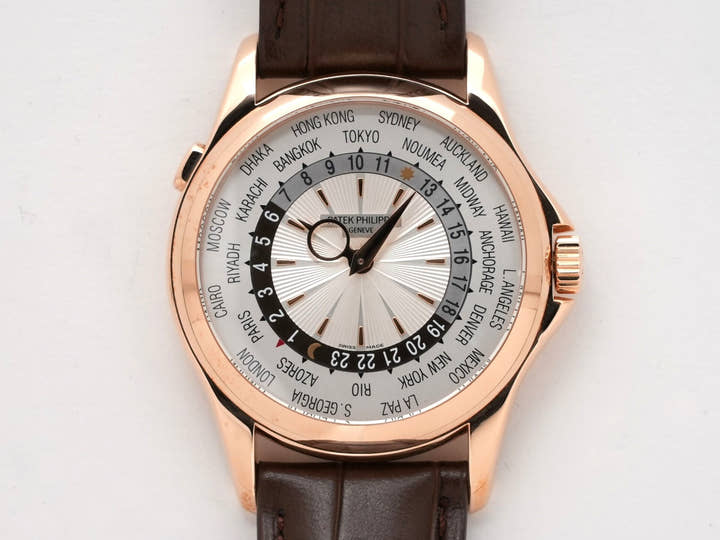 パテックフィリップ コンプリケーション ワールドタイム Ref.5130R-018 ローズゴールド シルバー文字盤