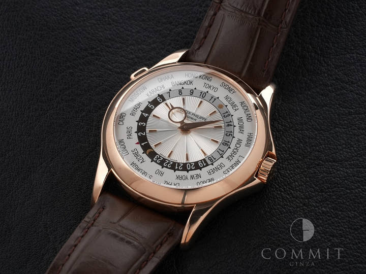 パテックフィリップ コンプリケーション ワールドタイム Ref.5130R-018 ローズゴールド シルバー文字盤