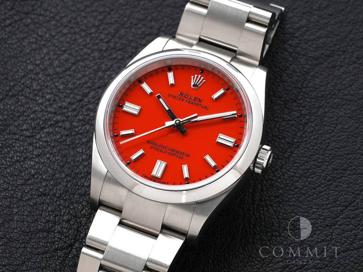 ロレックス オイスターパーペチュアル36 Ref.126000 ステンレススチール コーラルレッド文字盤