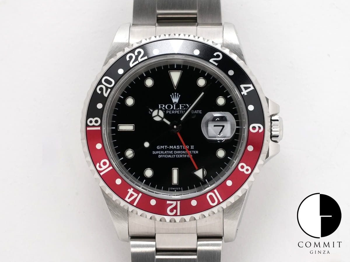 ロレックス GMTマスターII Ref.16710 ステンレススチール ブラック文字盤 オイスターブレスレット