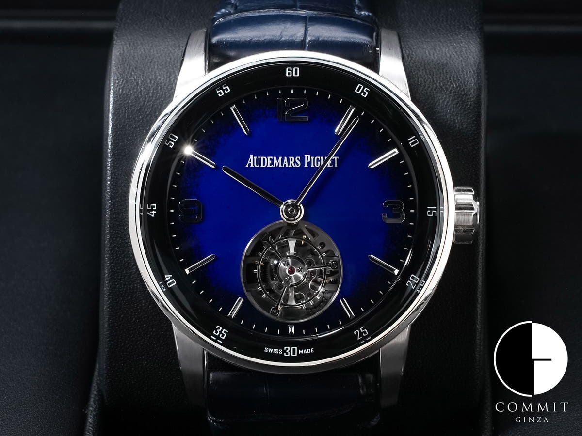 オーデマピゲ CODE 11.59 バイ オーデマ ピゲ フライング トゥールビヨン Ref.26396BC.OO.D321CR.01 ホワイトゴールド ブルーアヴェンチュリンエナメル文字盤