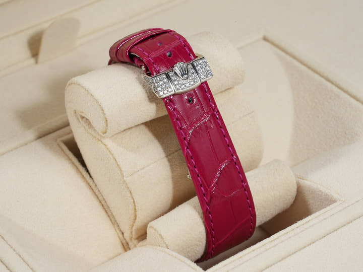 Rolex Day-Date 36 Ref. 128459TBR White Gold Polar Jade Dial with 10 Ruby Markers