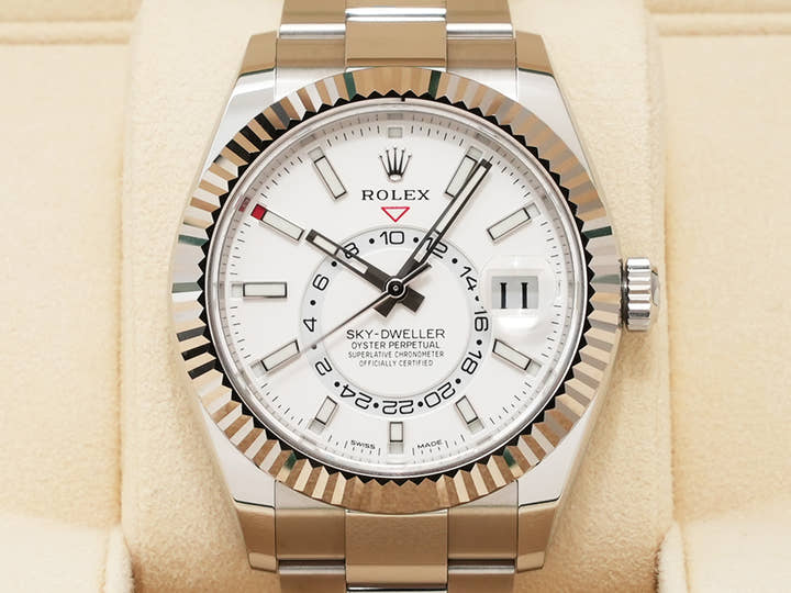 ロレックス スカイドゥエラー Ref.326934 ステンレススチール/ホワイトゴールド ホワイト文字盤 オイスターブレスレット
