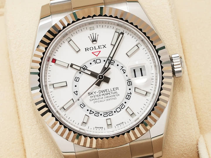 ロレックス スカイドゥエラー Ref.326934 ステンレススチール/ホワイトゴールド ホワイト文字盤 オイスターブレスレット