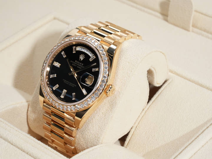 ロレックス デイデイト40 Ref.228348RBR イエローゴールド オニキス文字盤