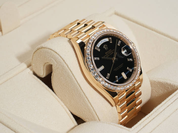 ロレックス デイデイト40 Ref.228348RBR イエローゴールド オニキス文字盤