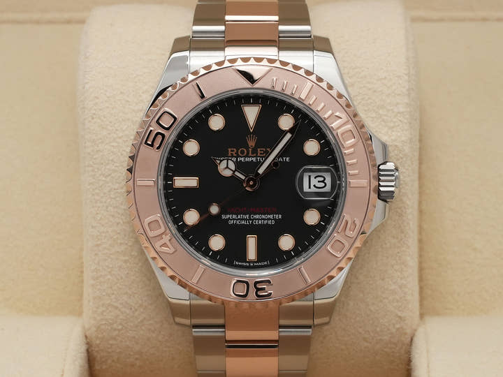 ロレックス ヨットマスター37 Ref.268621 ステンレススチール/エバーローズゴールド ブラック文字盤