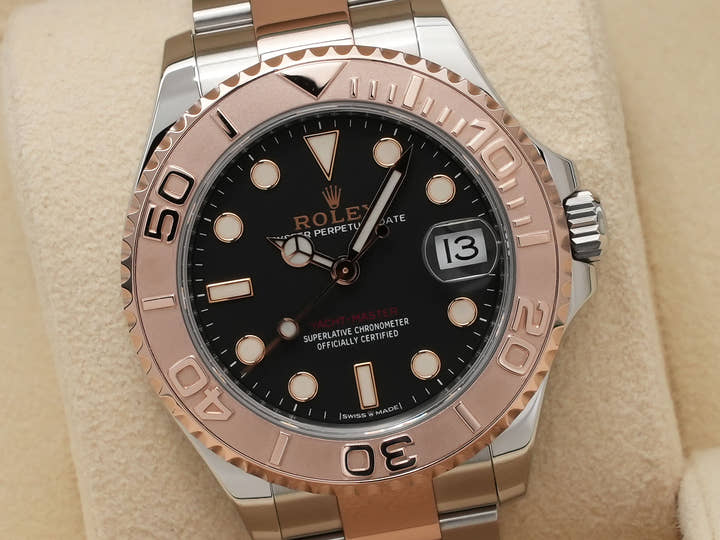 ロレックス ヨットマスター37 Ref.268621 ステンレススチール/エバーローズゴールド ブラック文字盤