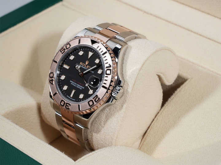 ロレックス ヨットマスター37 Ref.268621 ステンレススチール/エバーローズゴールド ブラック文字盤