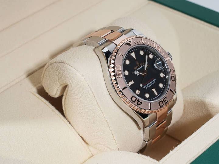 ロレックス ヨットマスター37 Ref.268621 ステンレススチール/エバーローズゴールド ブラック文字盤