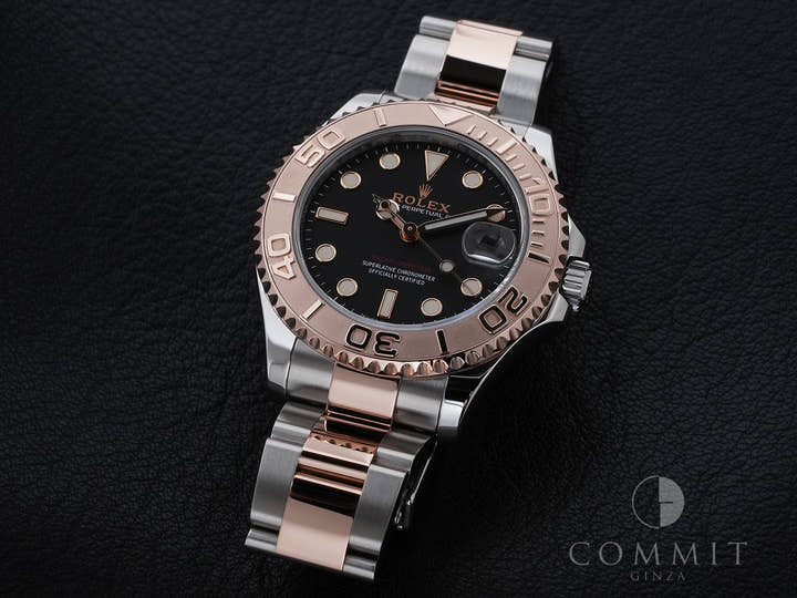 ロレックス ヨットマスター37 Ref.268621 ステンレススチール/エバーローズゴールド ブラック文字盤