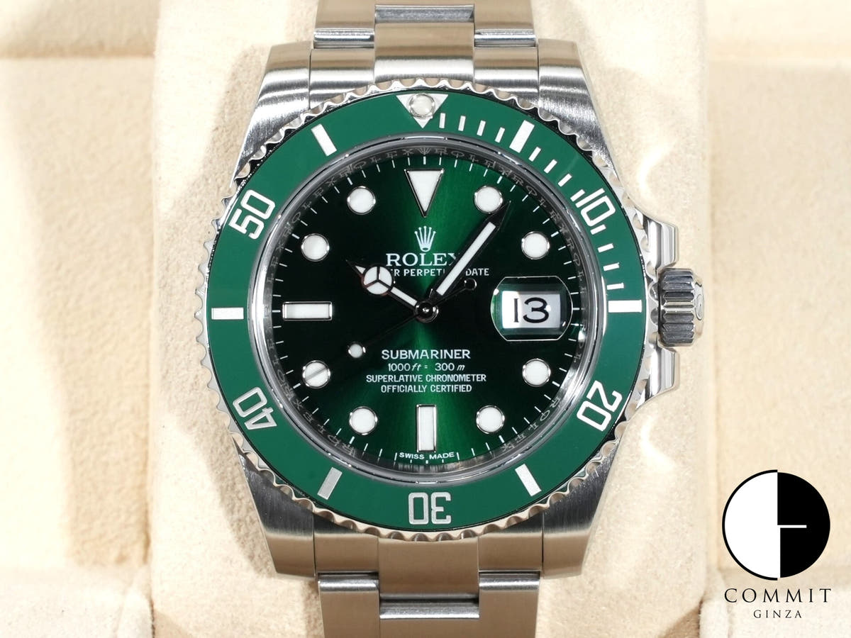 ロレックス サブマリーナー デイト Ref.116610LV ステンレススチール グリーン文字盤