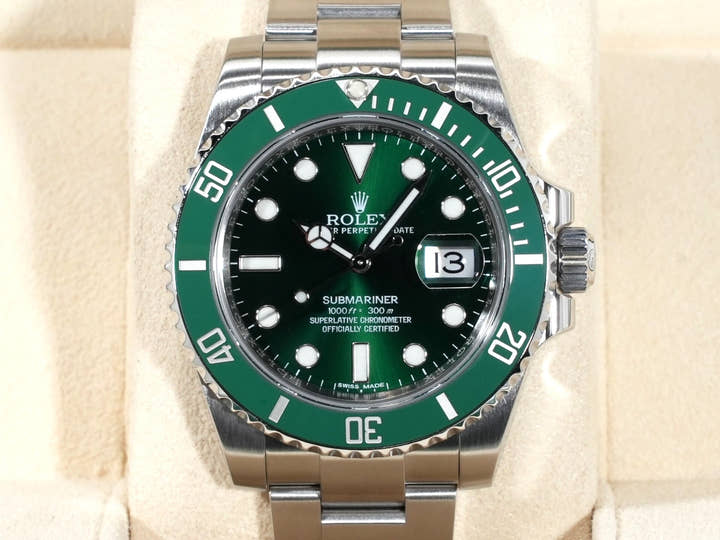 ロレックス サブマリーナー デイト Ref.116610LV ステンレススチール グリーン文字盤