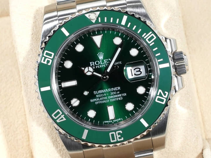 ロレックス サブマリーナー デイト Ref.116610LV ステンレススチール グリーン文字盤