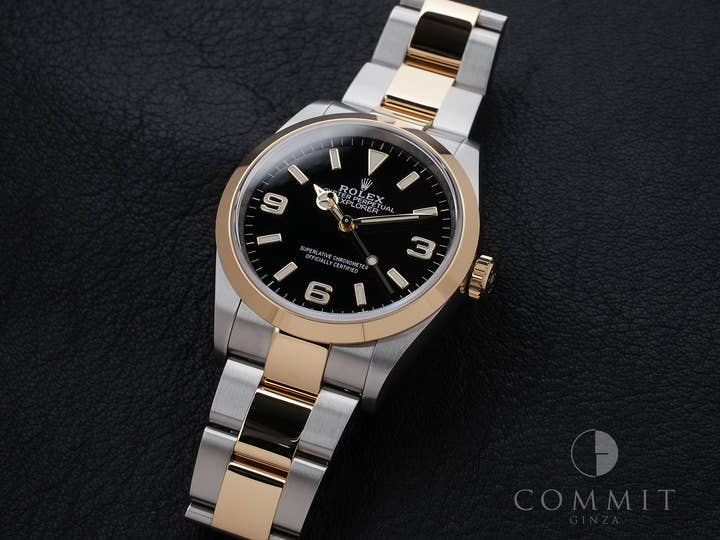 ロレックス エクスプローラー36 Ref.124273 ステンレススチール/イエローゴールド ブラック文字盤