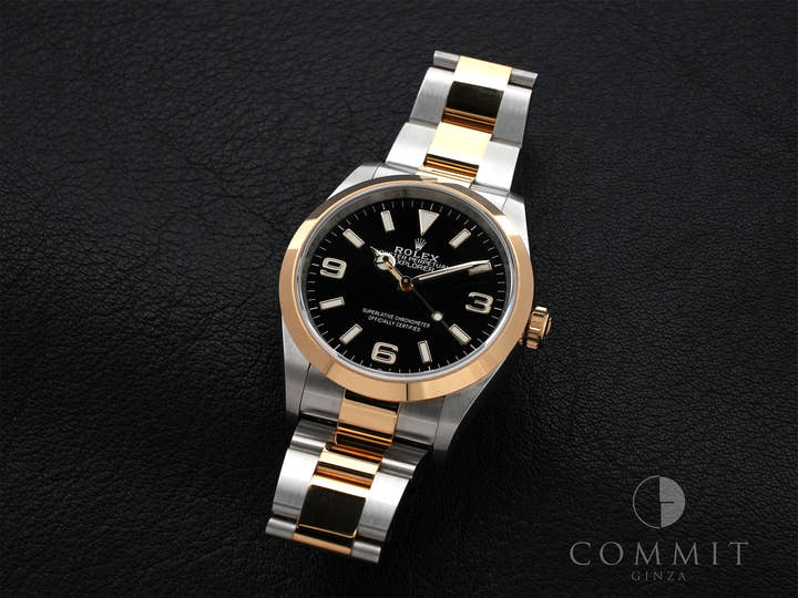 ロレックス エクスプローラー36 Ref.124273 ステンレススチール/イエローゴールド ブラック文字盤