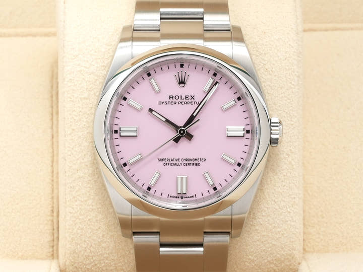 ロレックス オイスターパーペチュアル36 Ref.126000 ステンレススチール キャンディピンク文字盤