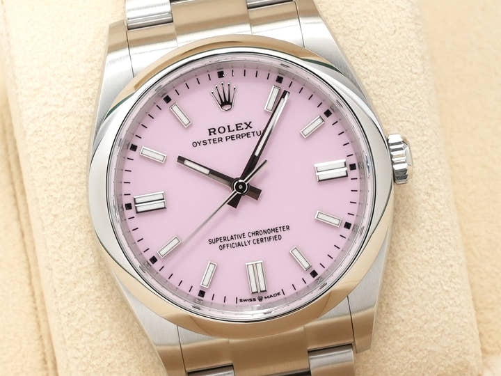 ロレックス オイスターパーペチュアル36 Ref.126000 ステンレススチール キャンディピンク文字盤
