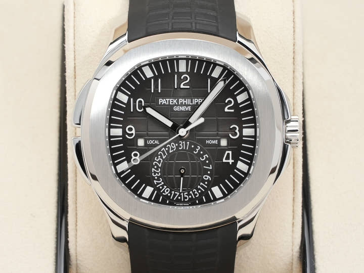 パテックフィリップ アクアノート トラベルタイム Ref.5164A-001 ステンレススチール ブラック文字盤