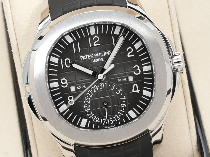 パテックフィリップ アクアノート トラベルタイム Ref.5164A-001 ステンレススチール ブラック文字盤