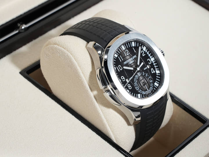 パテックフィリップ アクアノート トラベルタイム Ref.5164A-001 ステンレススチール ブラック文字盤