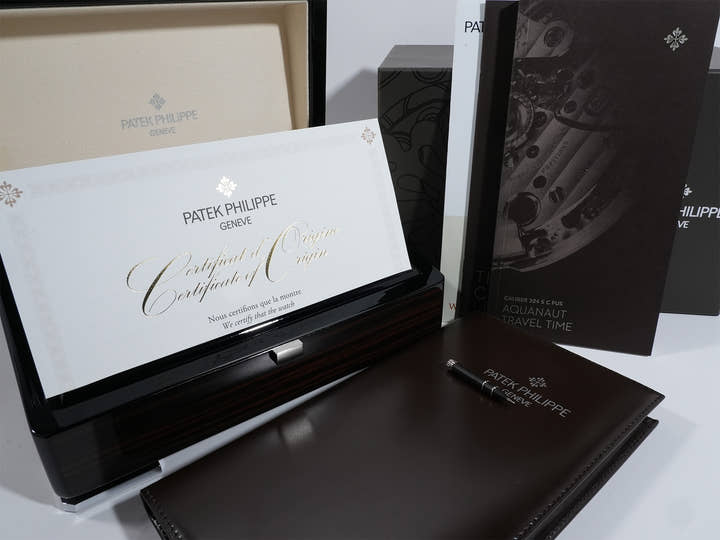 パテックフィリップ アクアノート トラベルタイム Ref.5164A-001 ステンレススチール ブラック文字盤