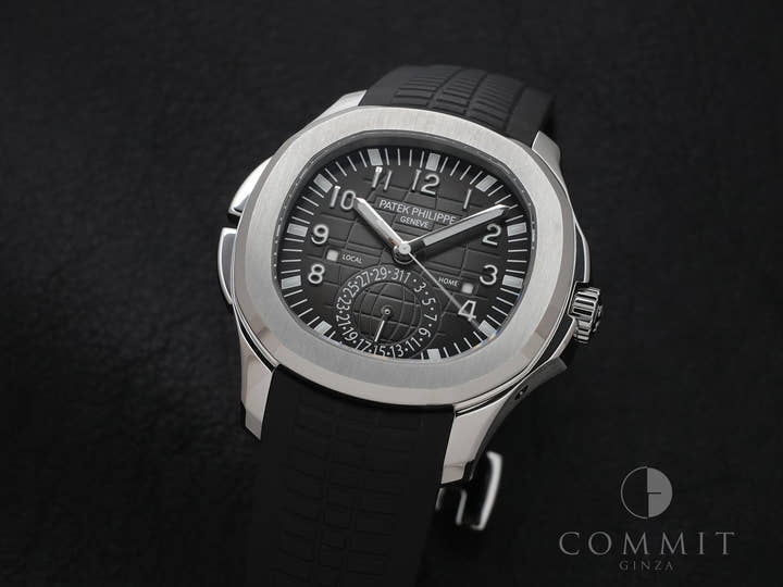 パテックフィリップ アクアノート トラベルタイム Ref.5164A-001 ステンレススチール ブラック文字盤