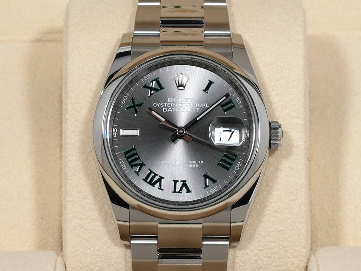ロレックス デイトジャスト36 Ref.126200 ステンレススチール スレートローマン文字盤 オイスターブレスレット 未使用 thkjwnjm