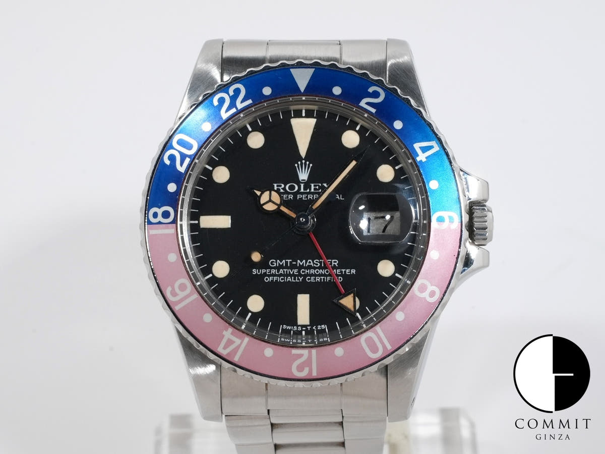 ロレックス GMTマスター Ref.1675 ステンレススチール ブラック文字盤 オイスターブレスレット