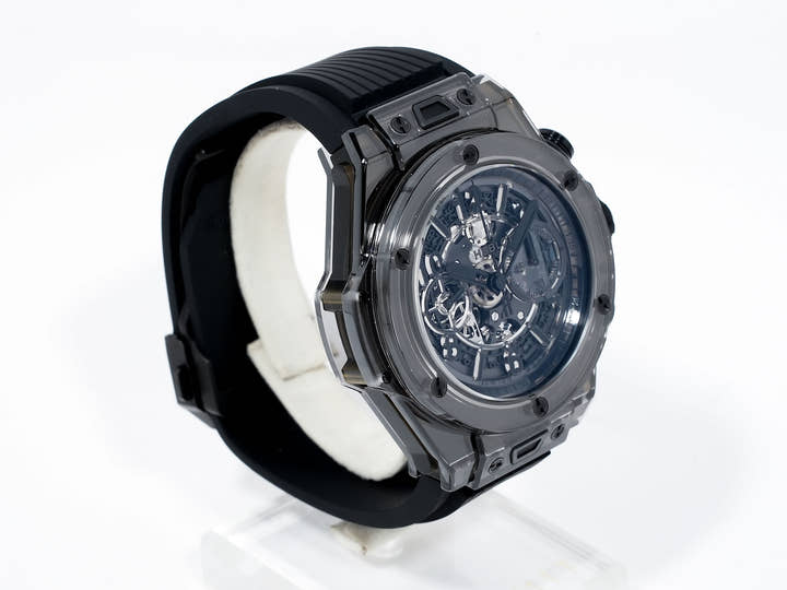 ウブロ ビッグバン ウニコ サファイア オールブラック Ref.411.JB.4901.RT スケルトン文字盤 中古 2eoqmney
