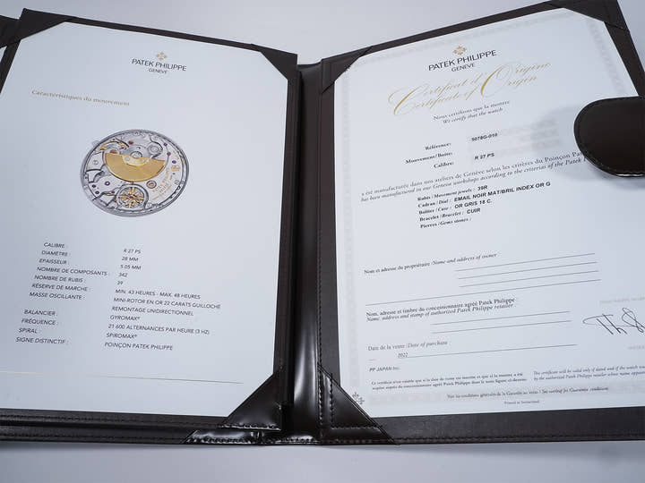 Patek Philippe Minute Repeater Ref. 5078G-010 White Gold with Black Enamel Dial