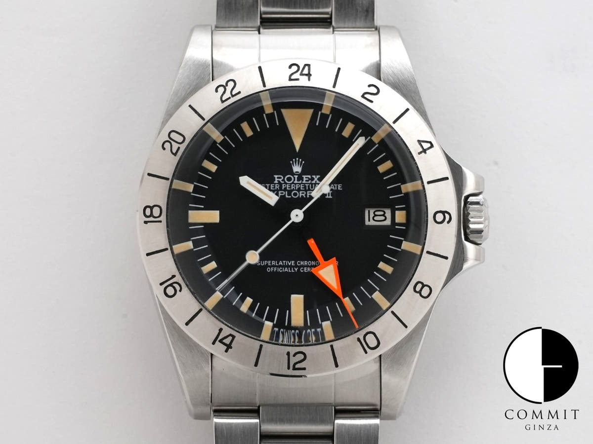 ロレックス エクスプローラーII Ref.1655 ステンレススチール ブラック文字盤