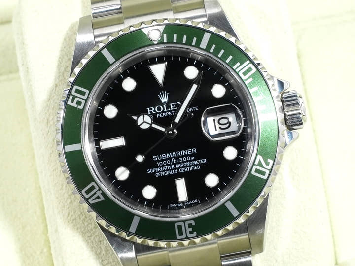 ロレックス サブマリーナー デイト Ref.16610LV ステンレススチール ブラック文字盤
