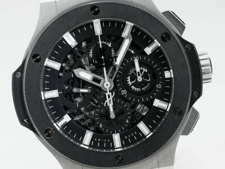 ウブロ ビッグバン アエロバン スチール セラミック Ref.311.SM.1170.GR スケルトン文字盤 中古 6u8ahoq4