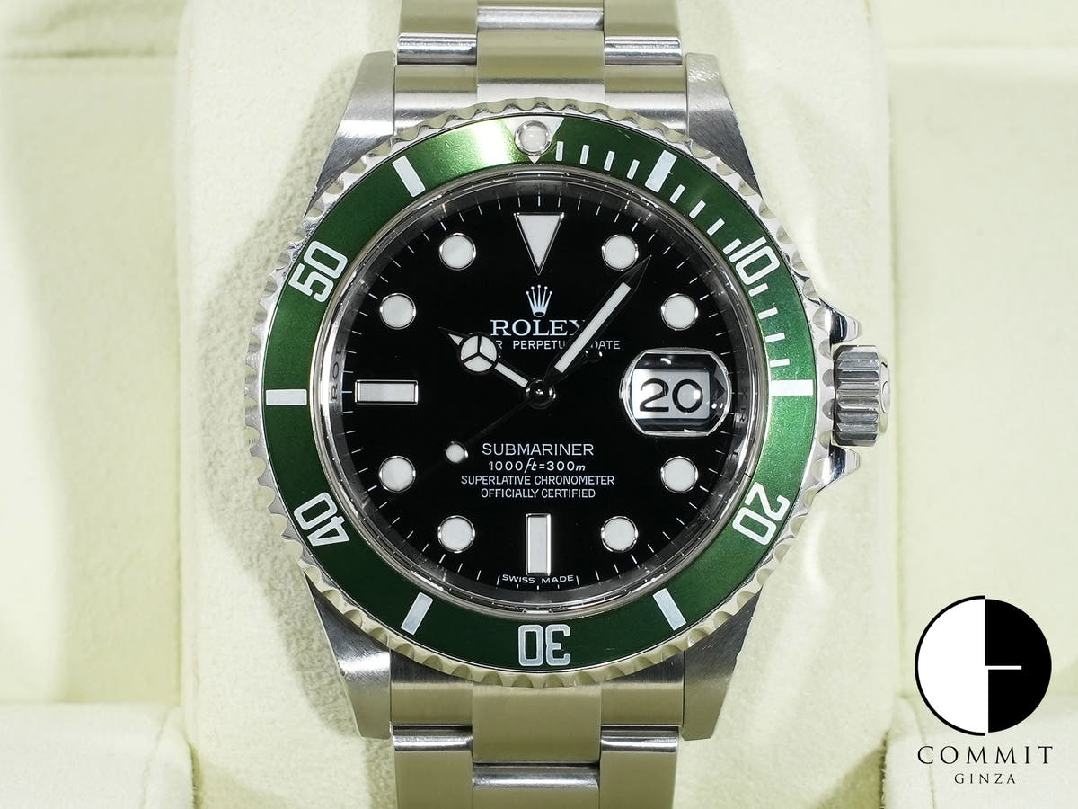 ロレックス サブマリーナー デイト Ref.16610LV ステンレススチール ブラック文字盤