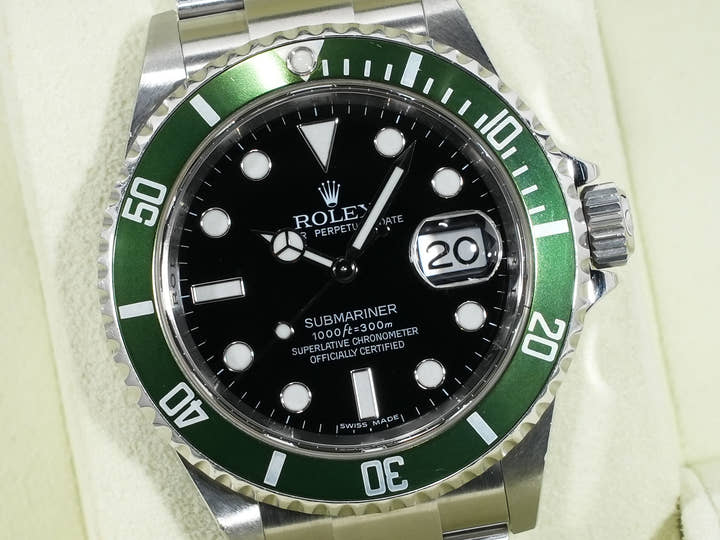 ロレックス サブマリーナー デイト Ref.16610LV ステンレススチール ブラック文字盤