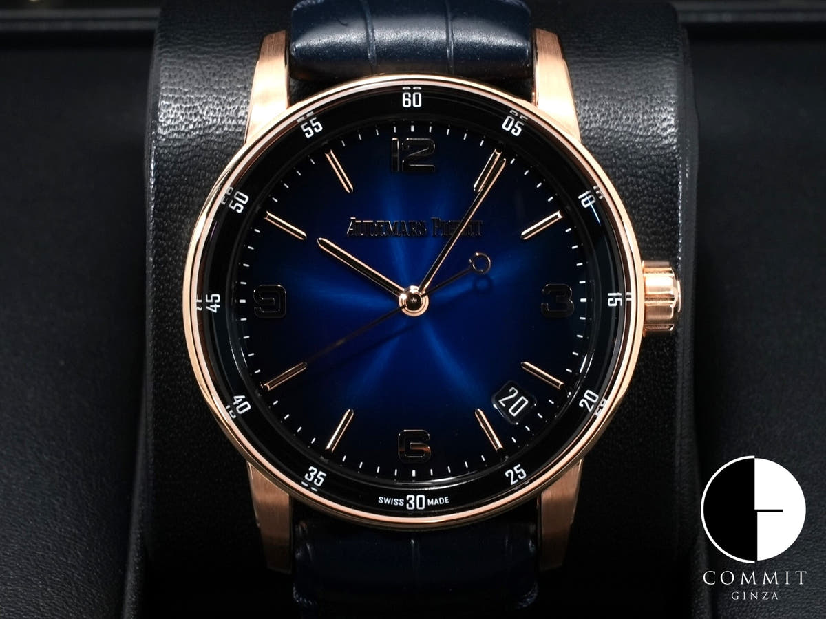 オーデマピゲ CODE 11.59 バイ オーデマ ピゲ Ref.15210OR.OO.A028CR.01 ピンクゴールド スモークブルーラッカー文字盤