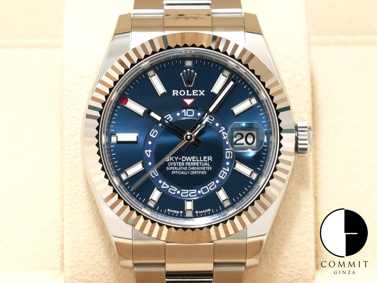 ロレックス スカイドゥエラー Ref.336934 ステンレススチール/ホワイトゴールド ブルー文字盤 オイスターブレスレット