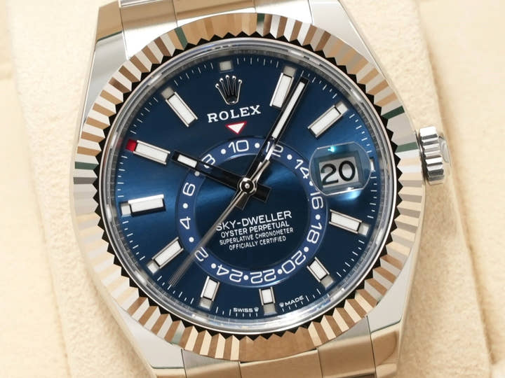 ロレックス スカイドゥエラー Ref.336934 ステンレススチール/ホワイトゴールド ブルー文字盤 オイスターブレスレット