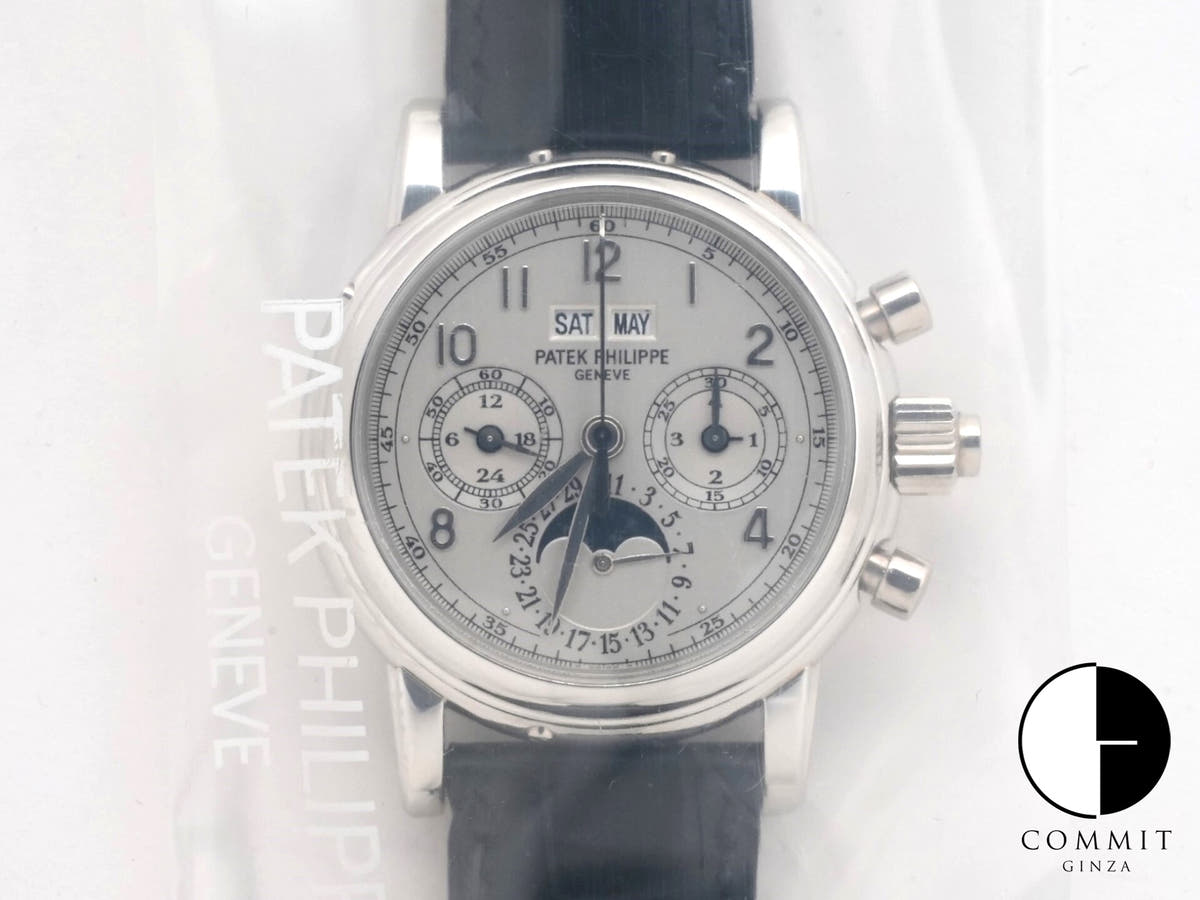 パテックフィリップ パーペチュアルカレンダー スプリットセコンド クロノグラフ Ref.5004P-021 プラチナ シルバー文字盤