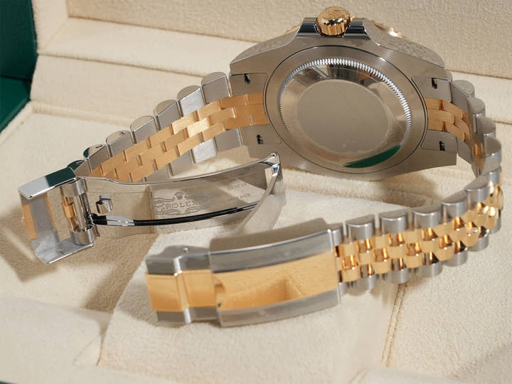 Rolex GMT-Master II Ref. 126713GRNR Stainless Steel/Yellow Gold Black Dial Jubilee Bracelet