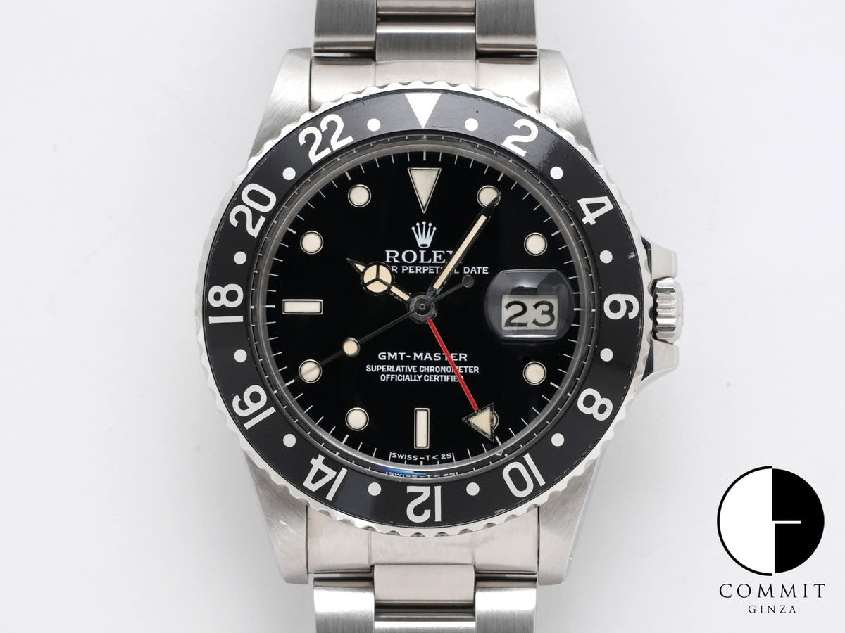 ロレックス GMTマスター Ref.16750 ステンレススチール ブラック文字盤 オイスターブレスレット