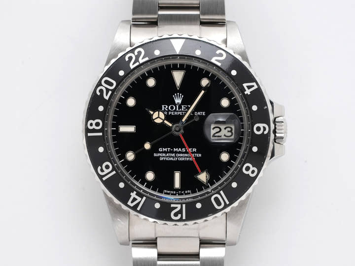 ロレックス GMTマスター Ref.16750 ステンレススチール ブラック文字盤 オイスターブレスレット