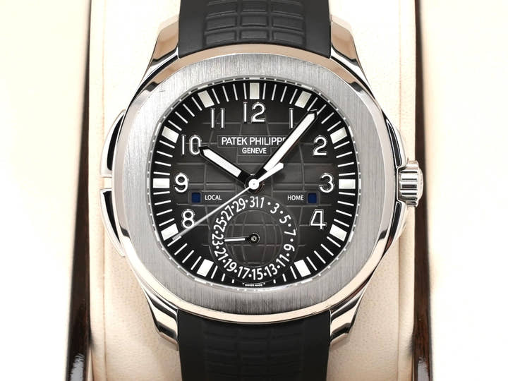 パテックフィリップ アクアノート トラベルタイム Ref.5164A-001 ステンレススチール ブラック文字盤