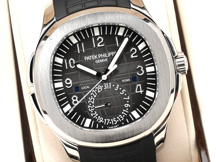 パテックフィリップ アクアノート トラベルタイム Ref.5164A-001 ステンレススチール ブラック文字盤