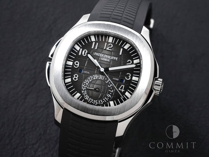 パテックフィリップ アクアノート トラベルタイム Ref.5164A-001 ステンレススチール ブラック文字盤