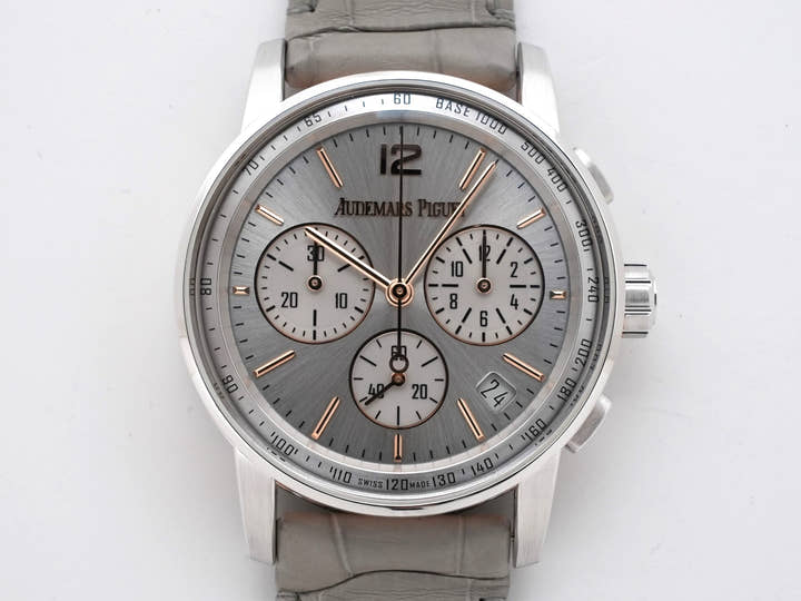 オーデマピゲ CODE 11.59 バイ オーデマ ピゲ クロノグラフ Ref.26393CR.OO.A009CR.01 ホワイトゴールド/ピンクゴールド シルバー文字盤